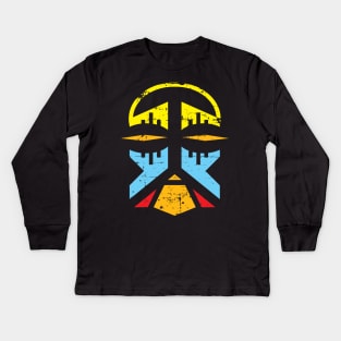 Tribal Mask Kids Long Sleeve T-Shirt